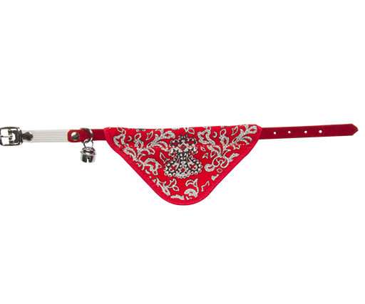 Kattenhalsbandje zakdoek en bel