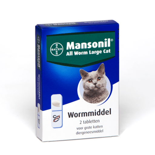 Mansonil all worm large cat 2T ellipsoid