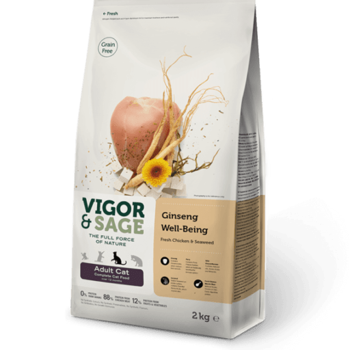 Vigor & Sage-Ginseng Well-Being voor de volwassen kat-400 gram-kattenbrokken
