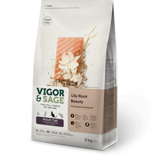 Vigor & Sage-Lily Root Beauty voor volwassen katten-2 kg-kattenbrokken