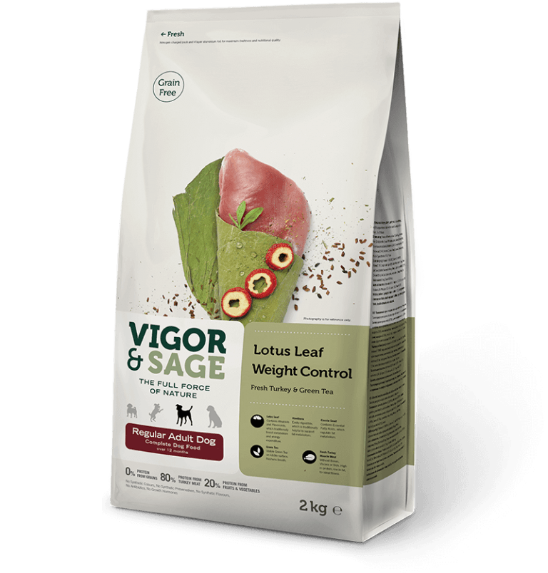 Vigor & Sage- Lotus Leaf Weight Control voor volwassen honden- 2 kg-hondenbrokken