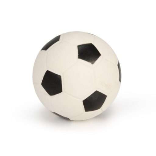 Wit- voetbal- piep- balletje-Animal King-hondenspeeltjes