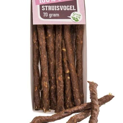 100% Struisvogelsticks - 70 gram